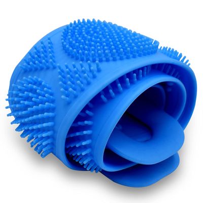 2 Pcs Silicone Back Scrubber for Shower, Deep Cleaner, Long Silicone Shower Scrubber, Men and Women - Silicone Brush Exfoliating Bath Body 28.5" (Sky Blue)