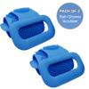 2 Pcs Silicone Back Scrubber for Shower, Deep Cleaner, Long Silicone Shower Scrubber, Men and Women - Silicone Brush Exfoliating Bath Body 28.5" (Sky Blue) view 2