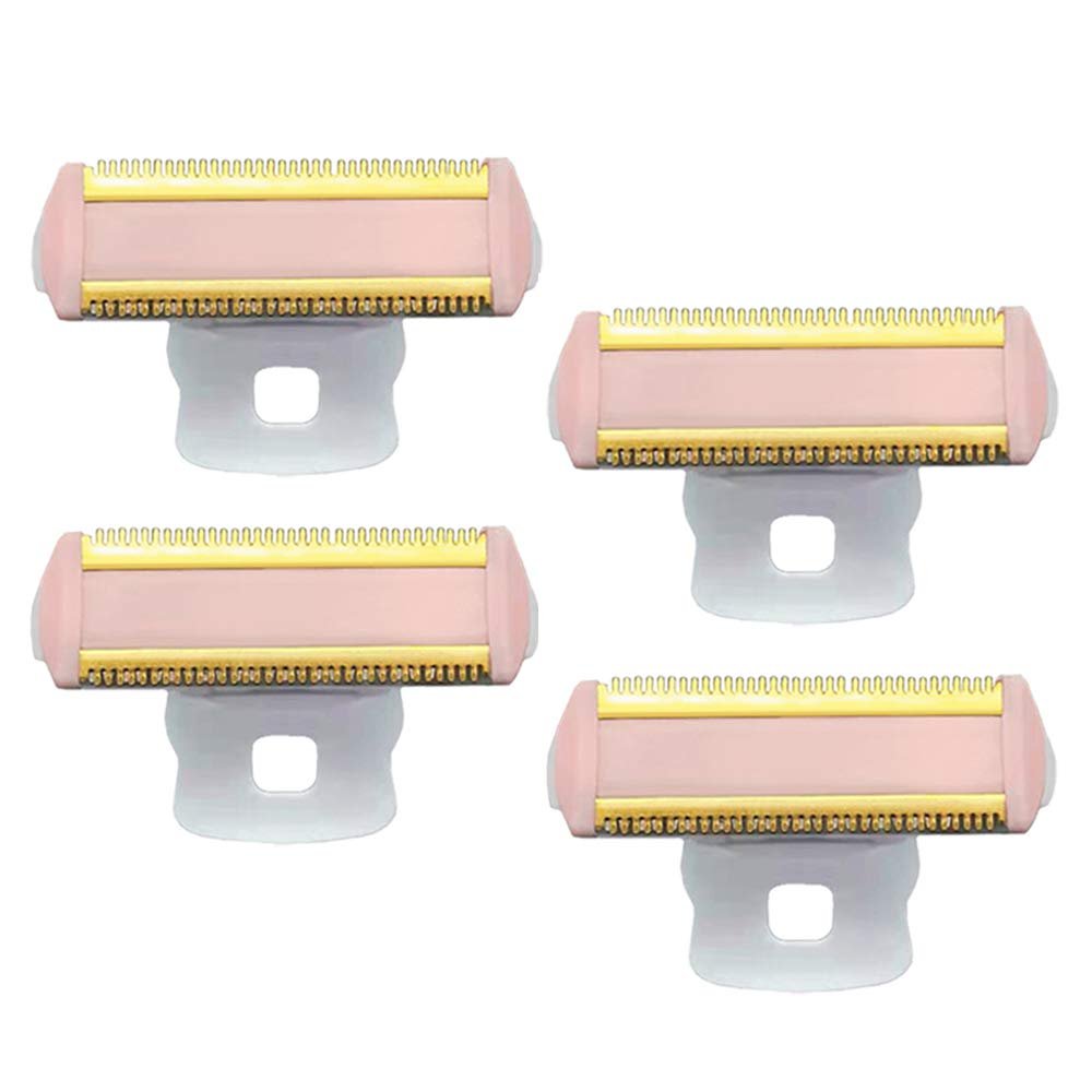 4PCS Women Shaver Replacement Heads Compatible with Finishing Touch Flawless Body Rechargeable Ladies Shaver Hair Remover Heads (Pack of 4)