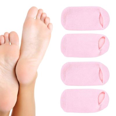 4Pcs Essential Oil Gel Socks,Moisturizing Socks, Gel Spa Socks,Beauty Salon Moisturizing Anti Crack Foot Care Socks for Women and Men Foot, Deep Moisturizing Foot Care Gel Socks