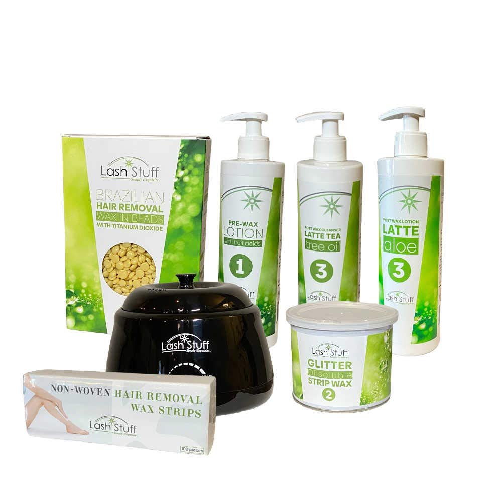 Lash Stuff Wax Body and Eyebrow Hair Removal Bundle Kit