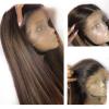13x6 HD Lace Front Wig With Baby Hair Straight Wig #1B/27/30 Colored Ombre Honey Blonde Highlights Human Hair Wig Pre Plucked 150% Density Glueless For Black Women 24 Inch view 2