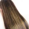 13x6 HD Lace Front Wig With Baby Hair Straight Wig #1B/27/30 Colored Ombre Honey Blonde Highlights Human Hair Wig Pre Plucked 150% Density Glueless For Black Women 24 Inch view 3