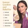 Heated Eye Mask for Dry Eye Relief - Stye Treatment, Warm Compress for Eyes, Sinus Mask, Electric Warming Patch - Champagne view 2