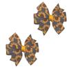 Denim Sunflowers Toddler Hair Bow Set view 1