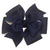 Dark Denim Pinwheel Hair Bow view 1