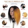 MILLYSHINE Mannequin Head With Human Hair,16",Braiding Styling Doll Head,Beauty School Manikin Head,Curling Dyeing Hairdresser Practice Training Head view 2