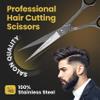 Professional Hair Cutting Scissors - Krisp Shave Japanese Stainless Steel Salon Barber Scissor (7 inch Inch) - Shears for Men's Beard Mustache Women Kids Pets Haircut All Purpose Shear, KSP-784 view 2
