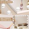 Fenair Large Vanity Mirror with Lights and Speaker Hollywood Lighted Makeup Mirror with Sturdy Base, 18 Dimmable LED Bulbs, 3 Light Colors, USB Charge Port view 3