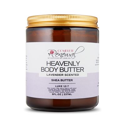 Complete Renewal - Heavenly Body Butter, Raw Shea Butter, Whipped Body Butter, Infused With Raw, Natural Butters & Essential Oils, Lavender Body Butter, 8 fl. Oz