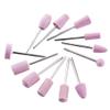 12Pcs Nail Drill Bits Polishing Buffing Electric Manicure Head Replacement Grinding Head with Case for Manicure Pedicure Nail Art Salon Polishing Tools, Pink view 2