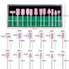 12Pcs Nail Drill Bits Polishing Buffing Electric Manicure Head Replacement Grinding Head with Case for Manicure Pedicure Nail Art Salon Polishing Tools, Pink view 3