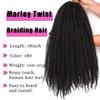 1 Pack 18 Inch Marley Braiding Hair Twists Marley Twist Braids Hair Long Afro Kinky Marley Hair for Butterfly Locs Crochet Hair(1B#) view 2