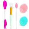 5PCS Silicone Scrubber Set, Lip Scrub Brush, Silicone Face Cleansing Brush, Face Applicator Tool and 2PCS Exfoliating Brushes for Men Women view 1