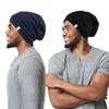 Hair Sleep Hat for Bald Men Night Cotton Blue Black view 1