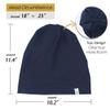 Hair Sleep Hat for Bald Men Night Cotton Blue Black view 4