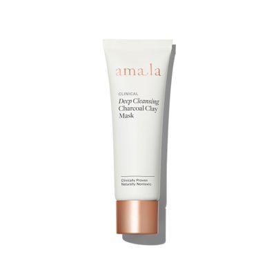 Amala Deep Cleansing Charcoal Clay Mask with Bamboo Charcoal, Moroccan Rhassoul Clay and Kukui Oil. Anti-Aging, Smoothes Texture and Decongests Pores. (50ml)