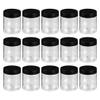 15pcs Black Cap Bottle glass bottles with lids clear plastic containers sample containers Cosmetic Sample Jars Plastic Storage Jars travel lotion Coarse Cereals Container Cream Jar view 1