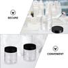 15pcs Black Cap Bottle glass bottles with lids clear plastic containers sample containers Cosmetic Sample Jars Plastic Storage Jars travel lotion Coarse Cereals Container Cream Jar view 2