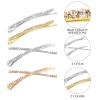 12 Pieces Rhinestone Bobby Pins Decorative Fancy Crystal Hair Clips Shiny Metal X Shaped Barrettes Bling Diamond Wedding Bridal Shower Hair Accessories for Women Ladies Girls (Gold, Silver) view 3