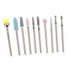 Healifty 10pcs Nail Drill Bits Set Tungsten Grinding for Manicure and Pedicure Lightweight Versatile Suitable for All Nail Polishers for Removing Dead Skin view 1
