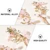 2pcs Rhinestone Flower Hair Clips Elegant Tassel Fairy Headwear Chinese Elements Hairpins Bridal Accessories for Women Girls Pink view 4