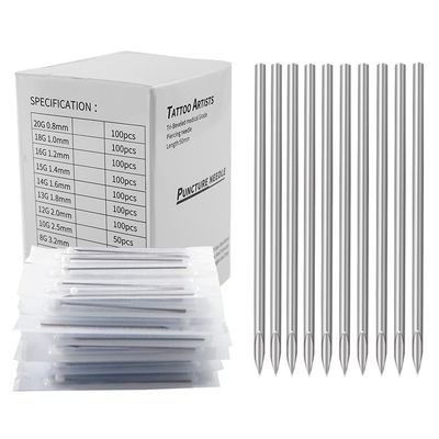 Piercing Needles - LQ 100Pcs 18G Body Piercing Needles Disposable Professional Piercing Needles for Body Ear Navel Nose Lip Nipple (18G 100PC)
