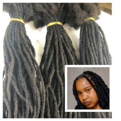 100% Human Hair Dreadlock Extensions 10 locks Per Bundle 10Inch Size Small 0.4cm Permanent Locks Dyeable Dreadlocks Natural Color Black