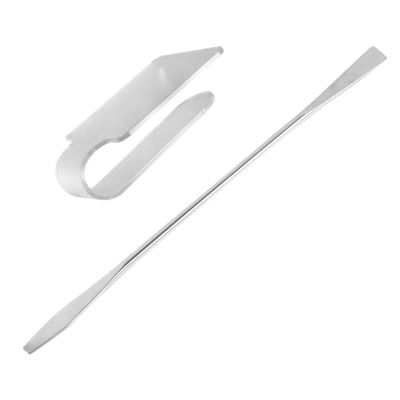 Beaupretty 2pcs Transparent Acrylic Makeup Spatula Handheld Mixing Palette and Spatula for Salon Use for Blending Foundations Creams and Pigments