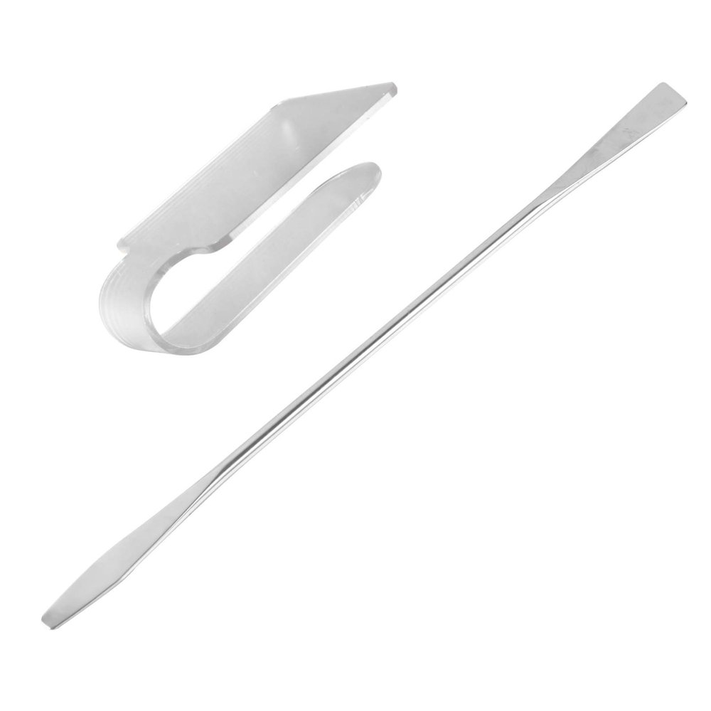Beaupretty 2pcs Transparent Acrylic Makeup Spatula Handheld Mixing Palette and Spatula for Salon Use for Blending Foundations Creams and Pigments