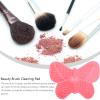 Beaupretty Brush Cleaning Mat Silicon Makeup Brush Cleaning Pad Cosmetic Cleaner Mat Portable Washing Tool Scrubber Pad Lip Cleaner Shaped Beauty Silicone Scrubbers view 2