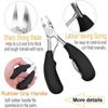 TRGCJGH Hand and Foot Nail Scissors,Fungal Or Ingrown Toenails, Large Heavy Duty Easy Grip Rubber Handle Podiatrist Style,Black view 4