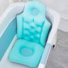 AECEVAN Bath Cushion Full Body Bath Pillow Adult Folding Bathtub Cushion SPA Head Rest Pillow Anti-Slip Bathing Pad 3D Mesh Layers for Tub Neck Head Shoulder Back Support Blue view 2