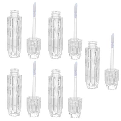 Beaupretty Clear Gloss Lip Gloss 5pcs Empty Lip Gloss Tubes Diamond Plastic Lip Gloss Bottle Containers Clear Refillable Lipstick Lip Balm Bottles DIY Liquid Eyeliner Tubes Sample Containers
