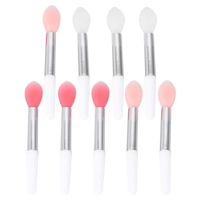 Beaupretty 9pcs Silicone Lip Brush Applicators for Makeup Portable Soft Lipstick and Lip Mask Applicator Transparent Watermelon Skin-friendly Cosmetic Tools