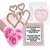 ALL-IN-ONE Gift! Valentine's Day Heart Earrings and Luxury Soap Gift set. Gift Box and Card included! Hassle-Free Gifts! Gold (Gold) view 1