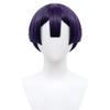 Shqncoh Anime Demon Cleric Wig Deep Purple Short Straight Party Hair Halloween Cosplay Props Accessory view 1