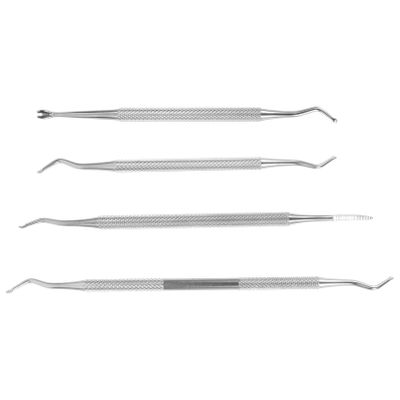 Beaupretty 4pcs Nail Art Tool for Professional Nail Care Includes Double-Headed for Cuticles for Manicure and Pedicure Lightweight and Portable Silver Finish