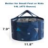 14L Collapsible Foot Soaking Bath Basin Bag with Handles for Kids, Portable Pedicure Feet Spa Bucket Tub for Travel Camping view 2