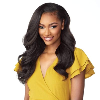 Sensationnel Instant Weave Half Wig - 4 Synthetic Blendwig Adjustable Drawstring for Seamless Hair Blending (T2/COPPER)