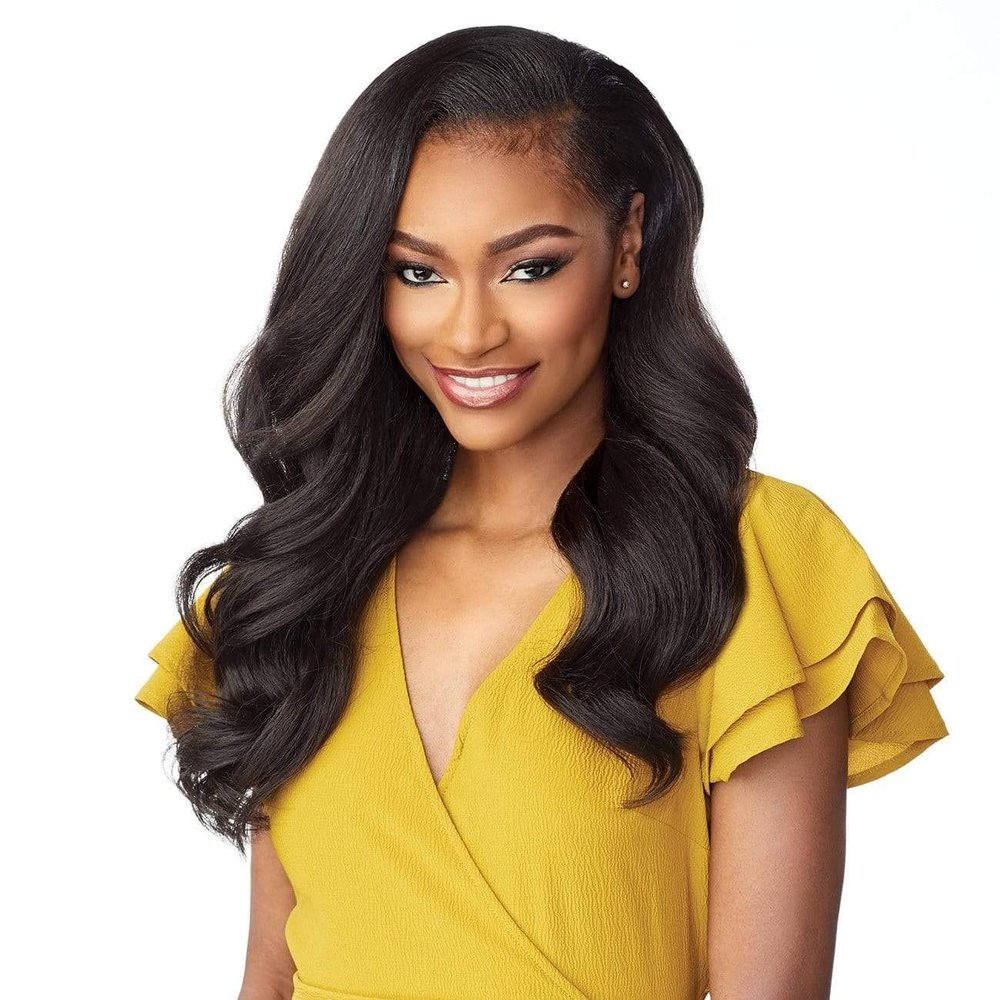 Sensationnel Instant Weave Half Wig - 4 Synthetic Blendwig Adjustable Drawstring for Seamless Hair Blending (T2/COPPER)