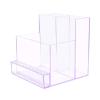 10 Holes Bits Holder Stand Displayer Organizer Manicure Tools Box with Premium Quality, Clear Purple view 1