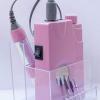10 Holes Bits Holder Stand Displayer Organizer Manicure Tools Box with Premium Quality, Clear Purple view 4