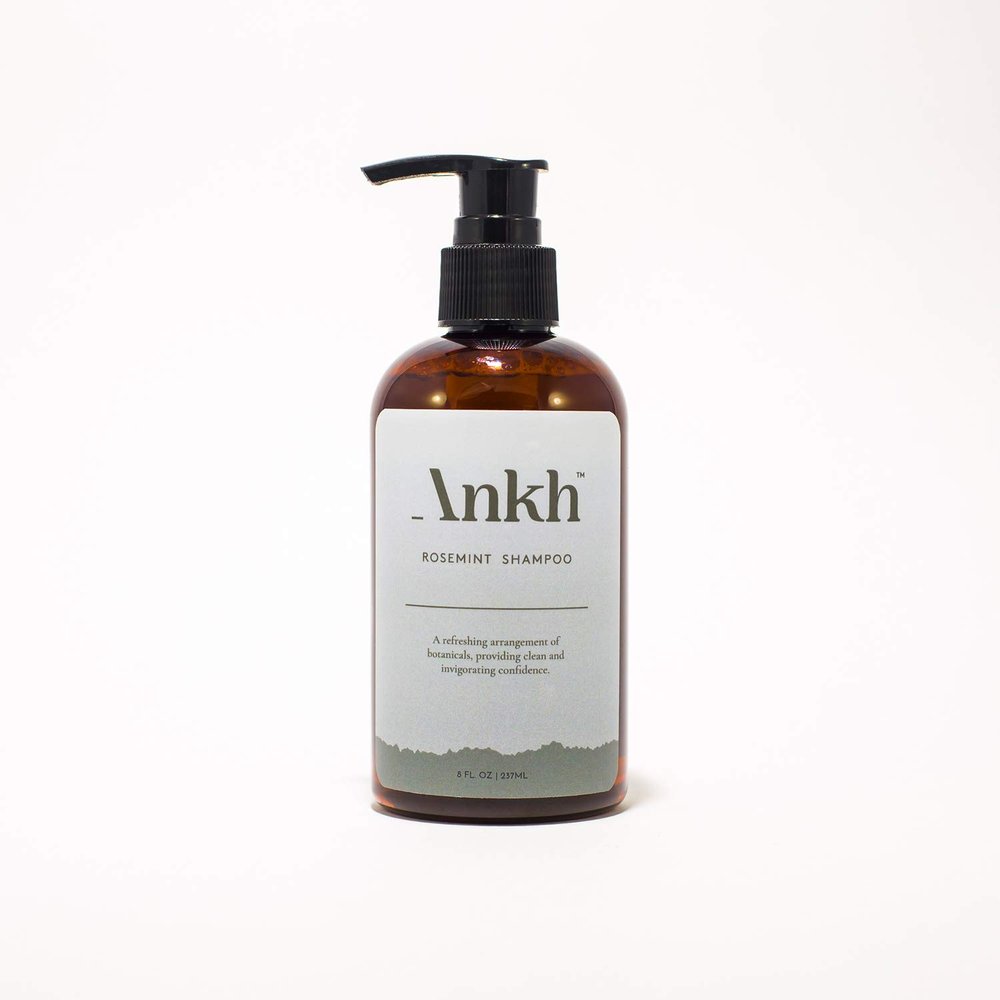 Ankh Rosemint Shampoo | Herbal Healing Shampoo Infused with Rosemary and Peppermint | Helps Heal Irritated and Dry Scalp | Made with 100% Organic Natural Ingredients