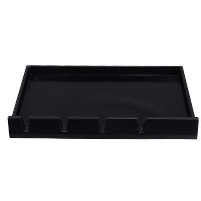 Lurrose Barber Clipper Tray Salon Clippers Organizer Razor Case Hair Trimmer Holder for Baber Shop Home (Black)