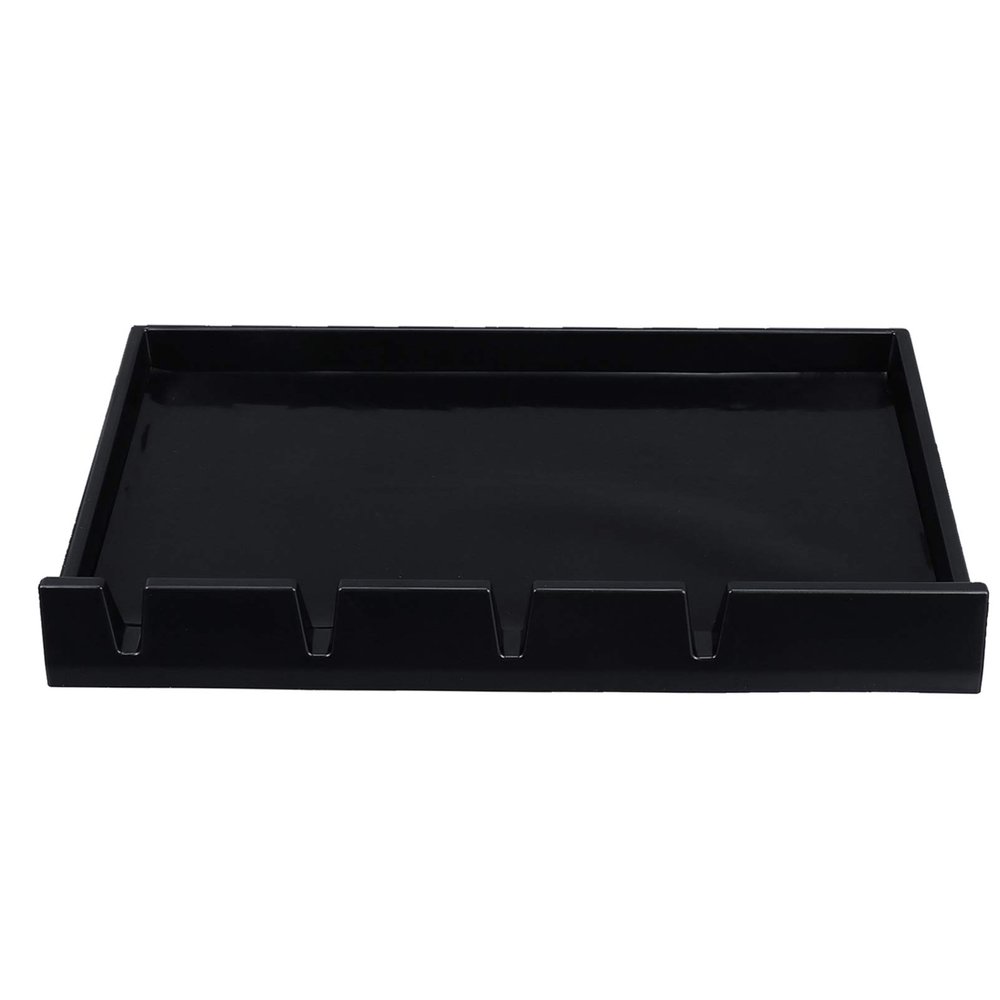 Lurrose Barber Clipper Tray Salon Clippers Organizer Razor Case Hair Trimmer Holder for Baber Shop Home (Black)