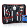 Manicure Set Women and Men  12-Piece Professional Grooming Kit with Premium Tools, Genuine Leather Case, and exclusive Glass Nail File for Hand & Foot Care, German Quality view 1