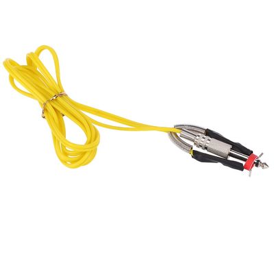Tattoo Clip Cord, 5.9ft Soft Silicone Cable with 1/4" Mono Plug for Tattoo Machines Power Supplies (Yellow)