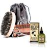 Arlo's 5-PC Mens Premium Beard Grooming Kit w/Argan Beard Oil 2.5oz -Beard Oil, Beard Brush, Beard Comb, Beard Scissors & Carry Bag view 1