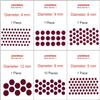 ASHIRWAD Maroon Bindi of Single Size 10 pcs and Different Sizes 1 pc each of No. 1, 2, 3, 4, 5, 6 (Maroon No. 4) view 1